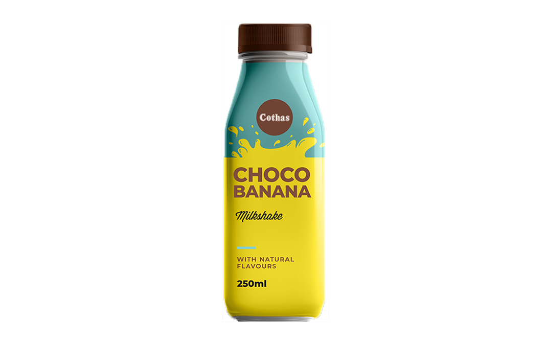 Cothas Coffee Choco Banana Milkshake    Plastic Bottle  250 millilitre